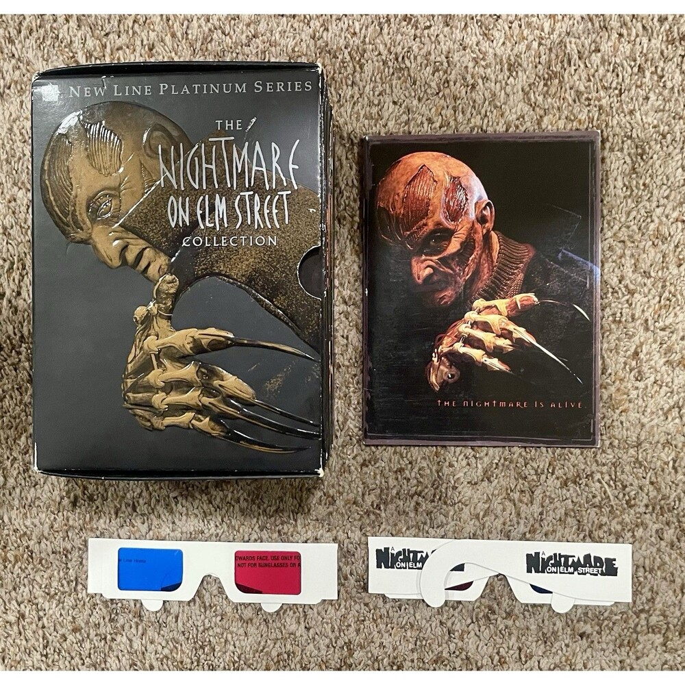 Nightmare on Elm Street Collection New Line Platinum 8 Disc Set + 3D Glasses DVD